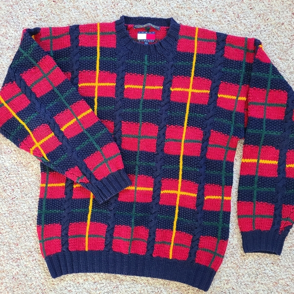 Tommy Hilfiger Other - Vintage 90's Tommy Hilfiger Hand Knit Wool Blend Sweater - Men's Size S/m